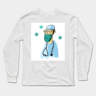 cartoon doctor Long Sleeve T-Shirt